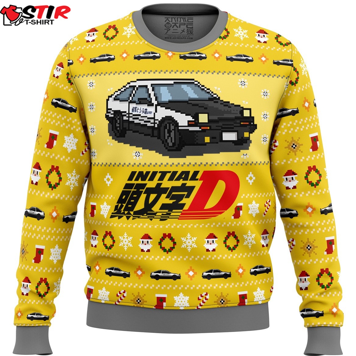 Initial D Classic Toyota Car Ugly Christmas Sweater Stirtshirt