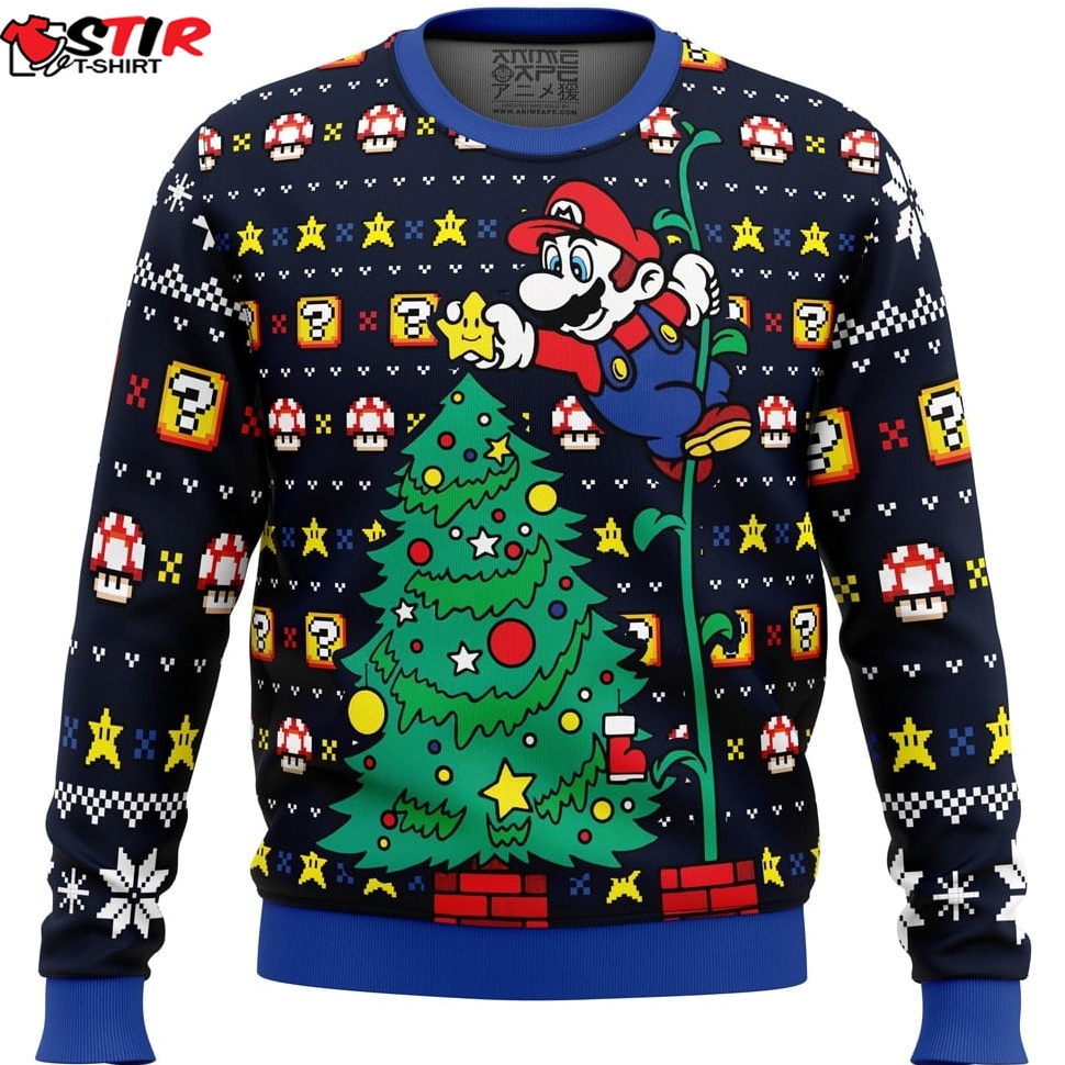 ItS A Tree Super Mario Bros Ugly Christmas Sweater Stirtshirt
