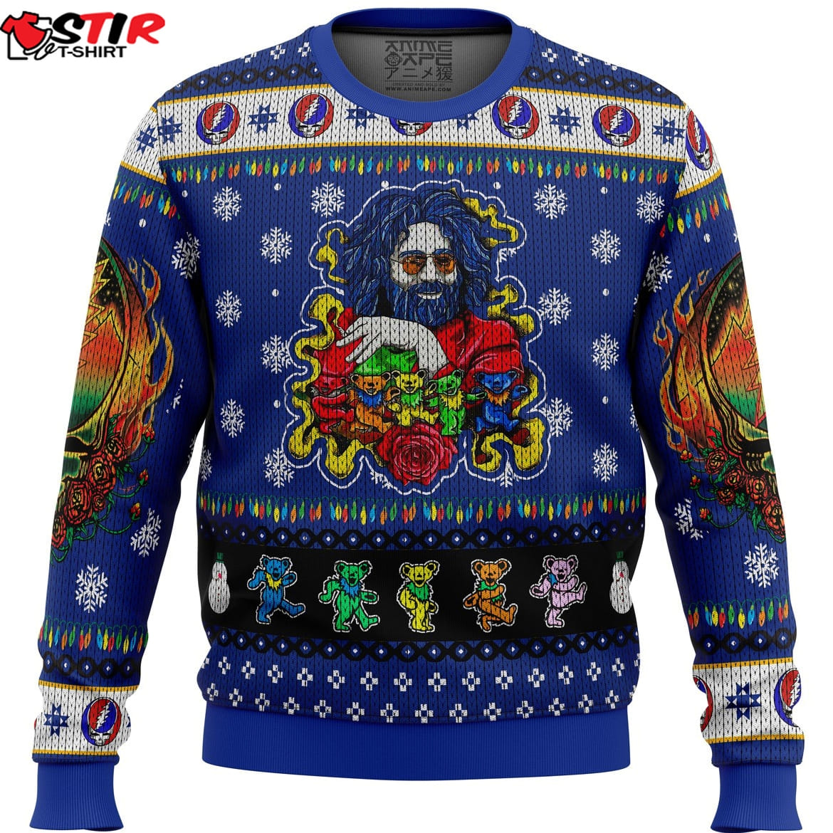 Jerry Garcia Grateful Dead Ugly Christmas Sweater Stirtshirt