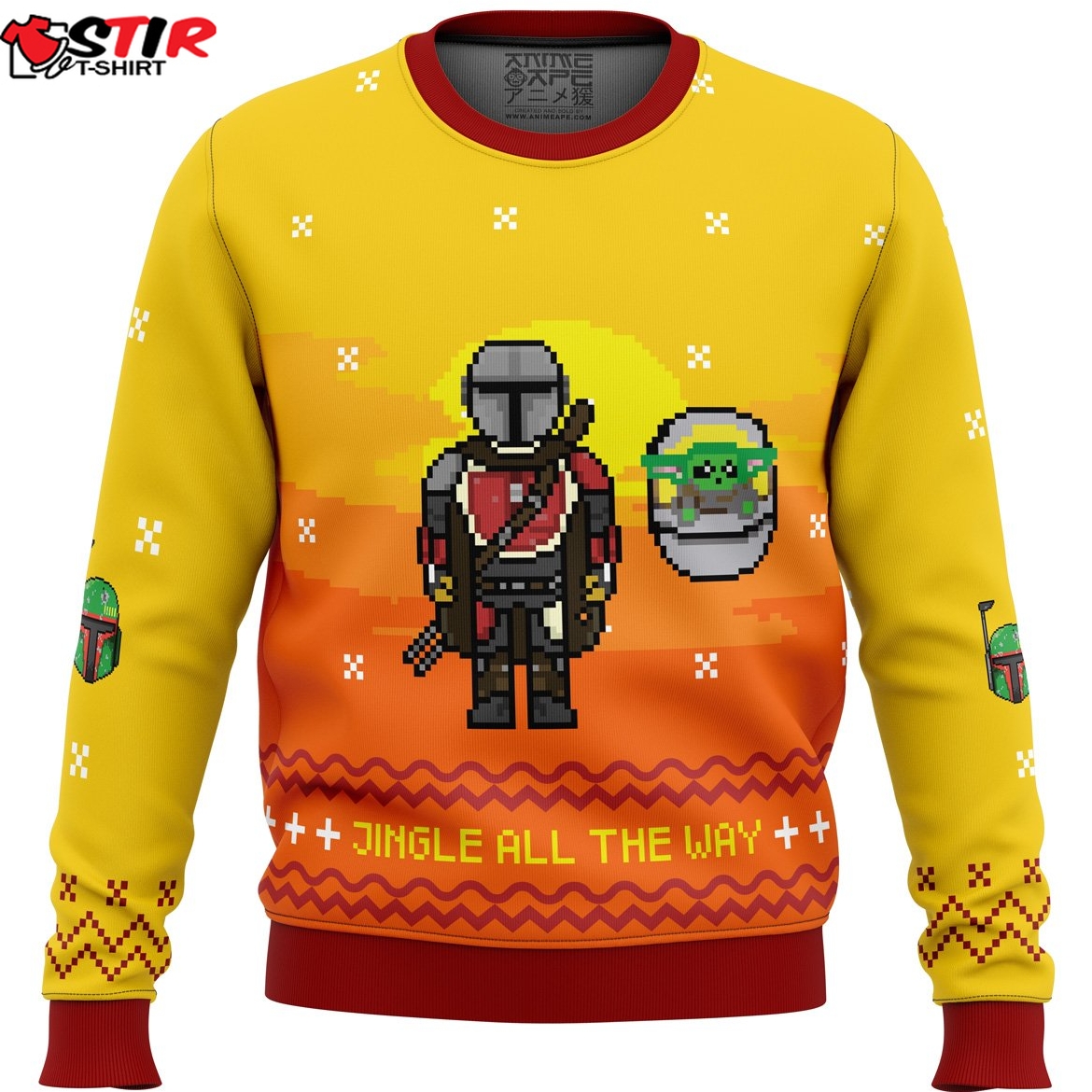 Jingle All The Way Mandalorian Ugly Christmas Sweater Stirtshirt