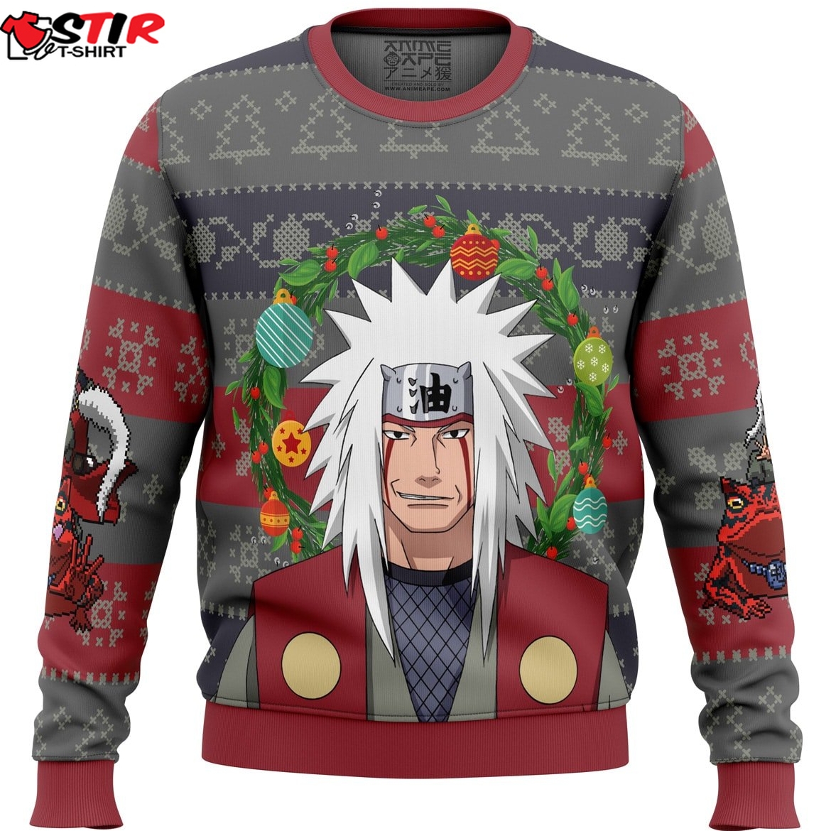 Jiraiya Naruto Ugly Christmas Sweater Stirtshirt