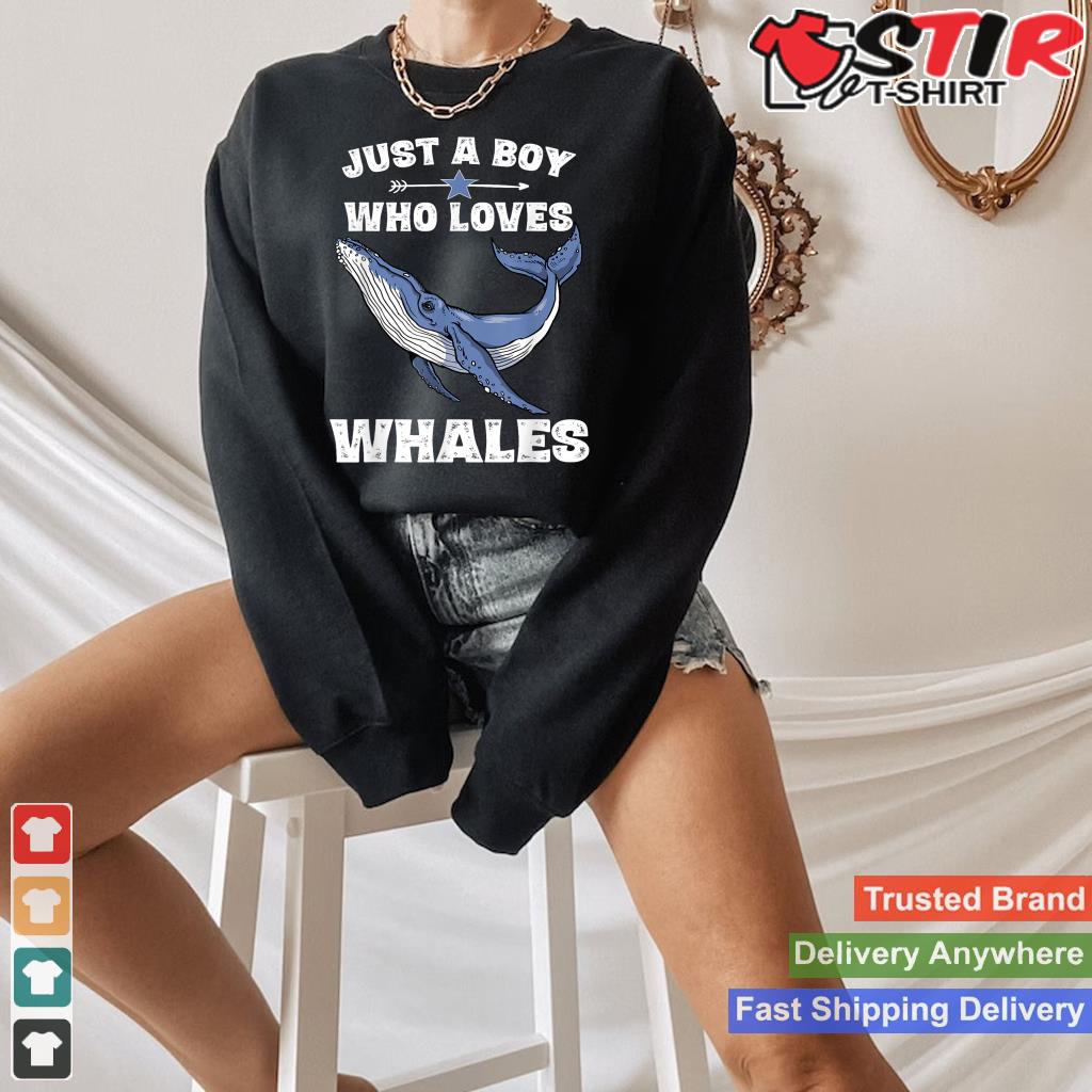 Just A Boy Who Loves Whales Funny Whale Gift T Shirt Boys