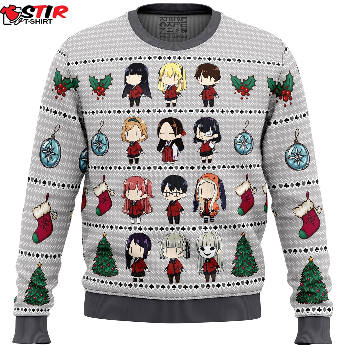 Kakegurui Chibi Gamblers Ugly Christmas Sweater Stirtshirt