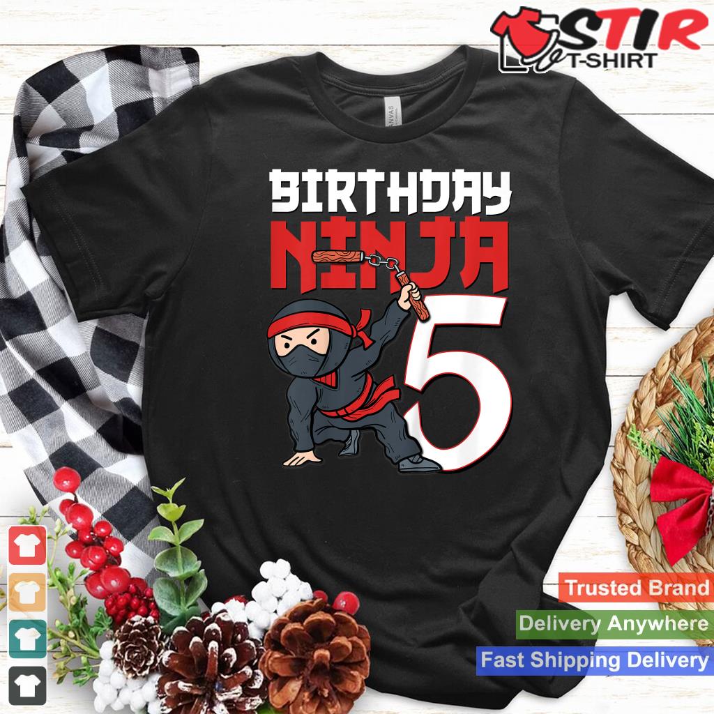 Kids 5Th Birthday Ninja I'm 5 Years Old Bday Party Best Boy