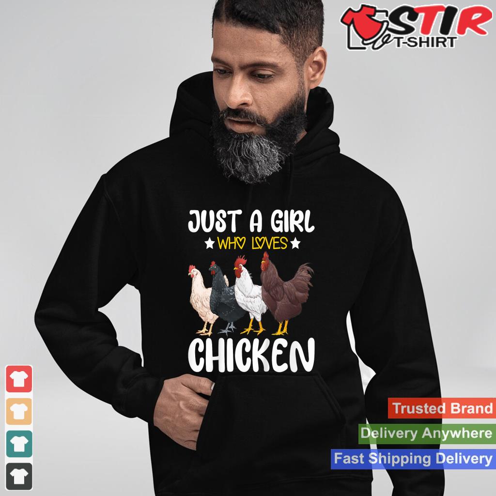 Kids Just A Girl Who Loves Chickens Farm Lover Cute Chicken Buffs