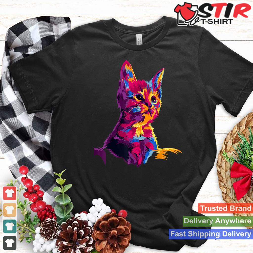 Kitten Colorful Art Gifts For Cat Lovers, Cat Dad, Cat Mom_1 Shirt Hoodie Sweater Long Sleeve