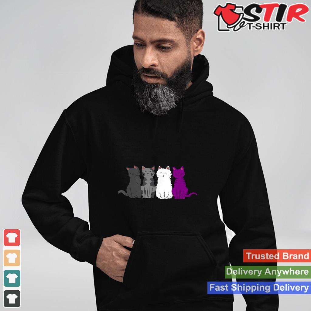 Lgbt Pride Cat Animal Ace Flag Asexuality Demisexual Asexual Shirt Hoodie Sweater Long Sleeve