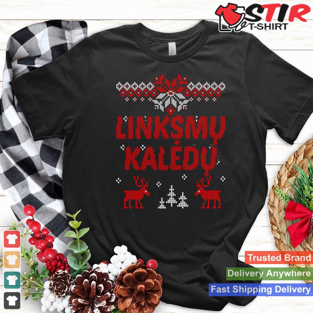 Linksmu Kaledu Lithuanian Merry Christmas Gift Long Sleeve Shirt Hoodie Sweater Long Sleeve