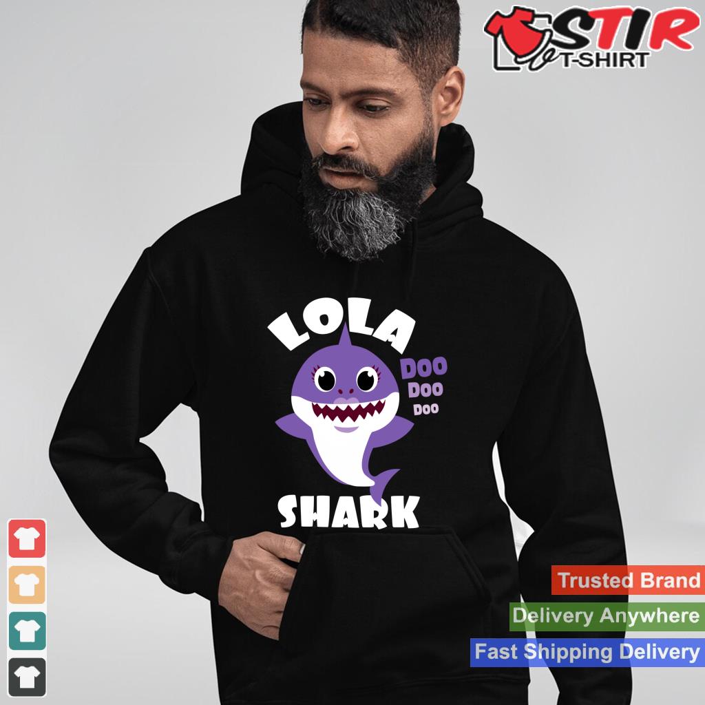 Lola Purple Shark Tshirt Love Grandma Shark Long Sleeve Shirt Hoodie Sweater Long Sleeve