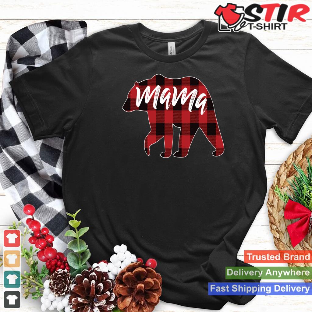 Long Sleeve Mama Bear T Shirt, Buffalo Plaid Mama Bear Shirt Shirt Hoodie Sweater Long Sleeve