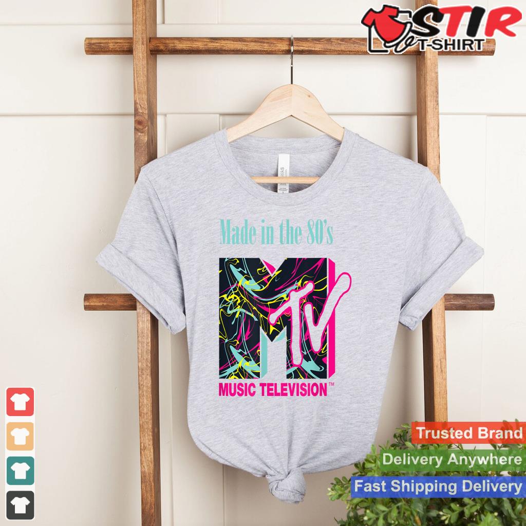 Mademark X Mtv   The Official Mtv Logo With Abstract Funky New Wave Lines Shirt Hoodie Sweater Long Sleeve