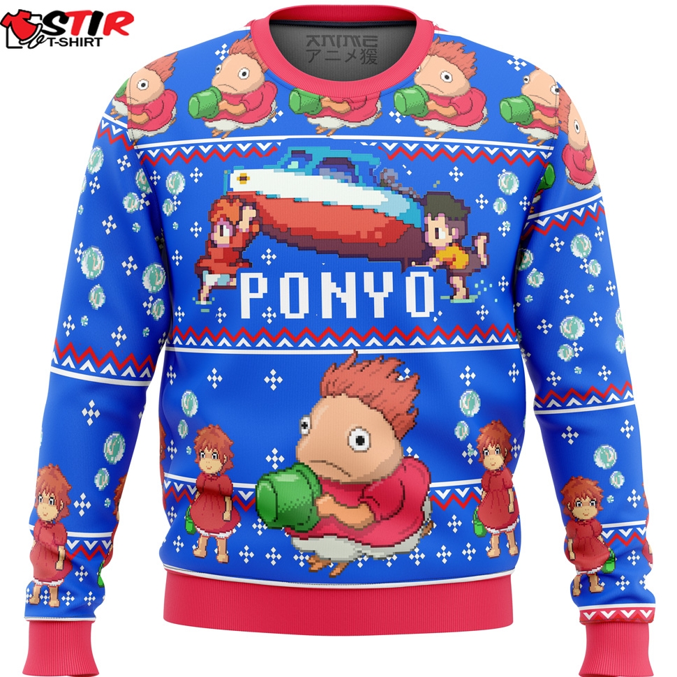 Magical Ponyo Ugly Christmas Sweater Stirtshirt