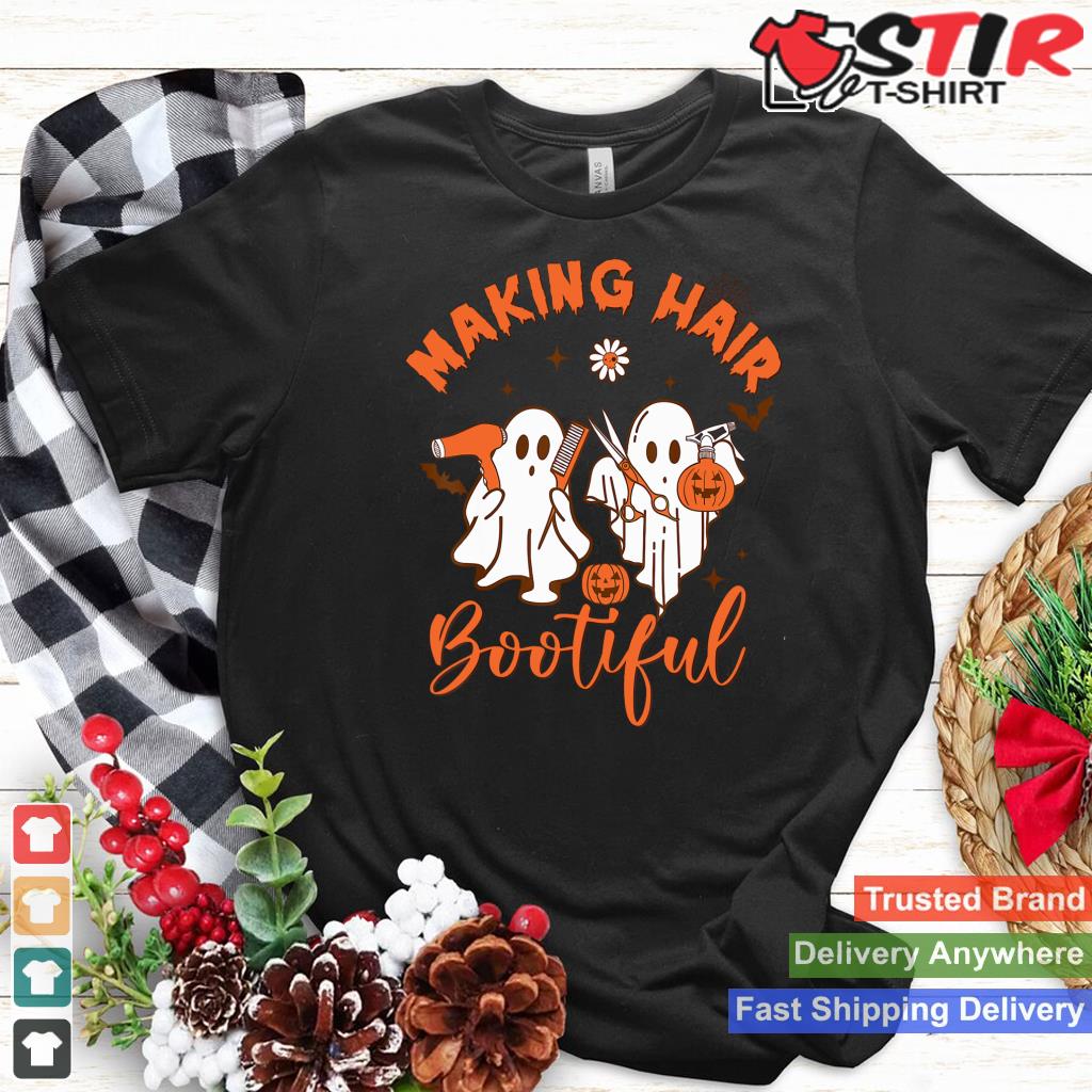 Making Hair Bootiful Funny Scary Ghost Hairdresser Long Sleeve