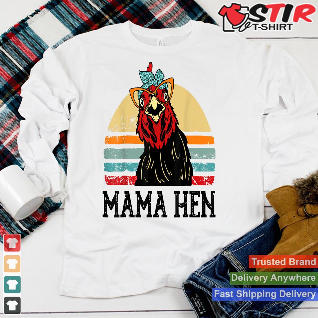 Mama Hen Shirt Vintage Retro Chicken Mom Funny Farm Women