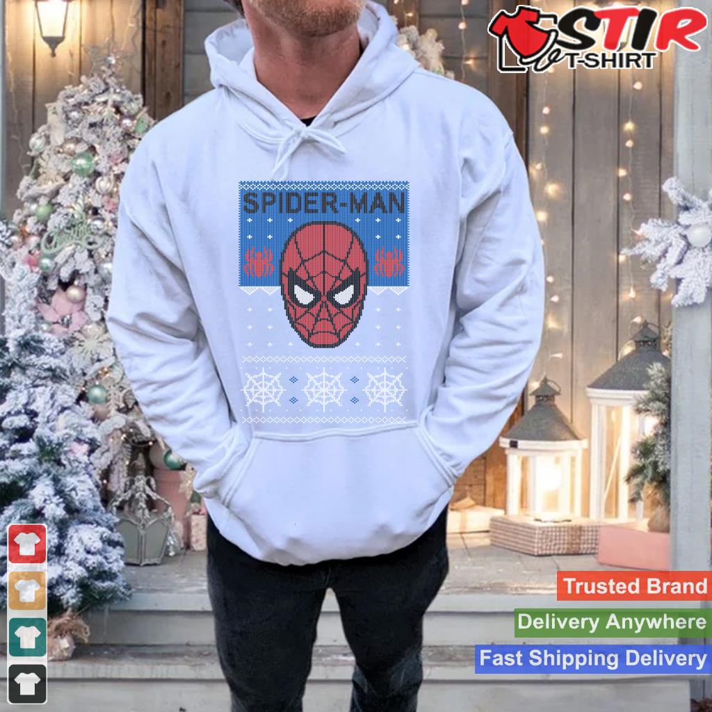 Marvel Spider Man Mask Christmas Sweater Long Sleeve Tee Long Sleeve Shirt Hoodie Sweater Long Sleeve