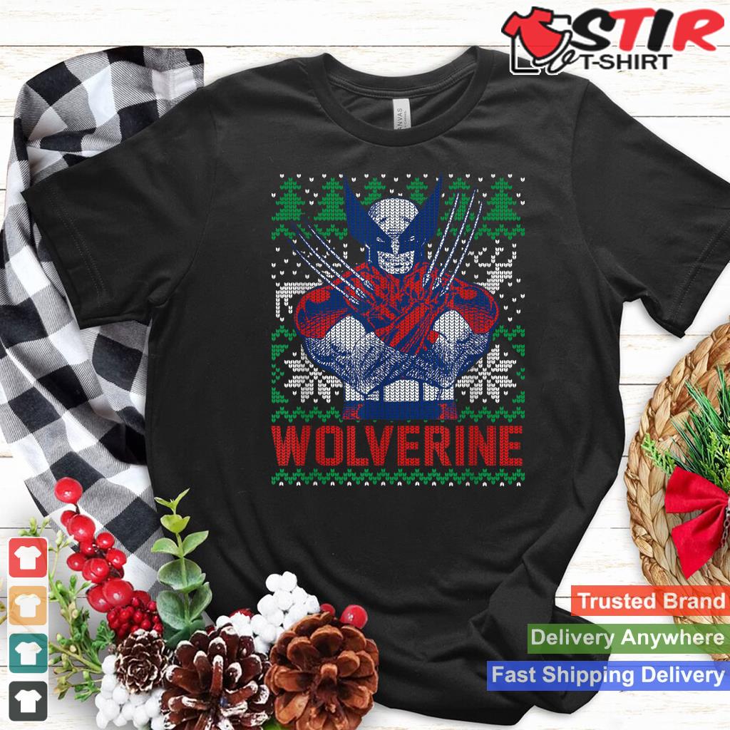 Marvel X Men Wolverine Christmas Tree Ugly Sweater Shirt Hoodie Sweater Long Sleeve