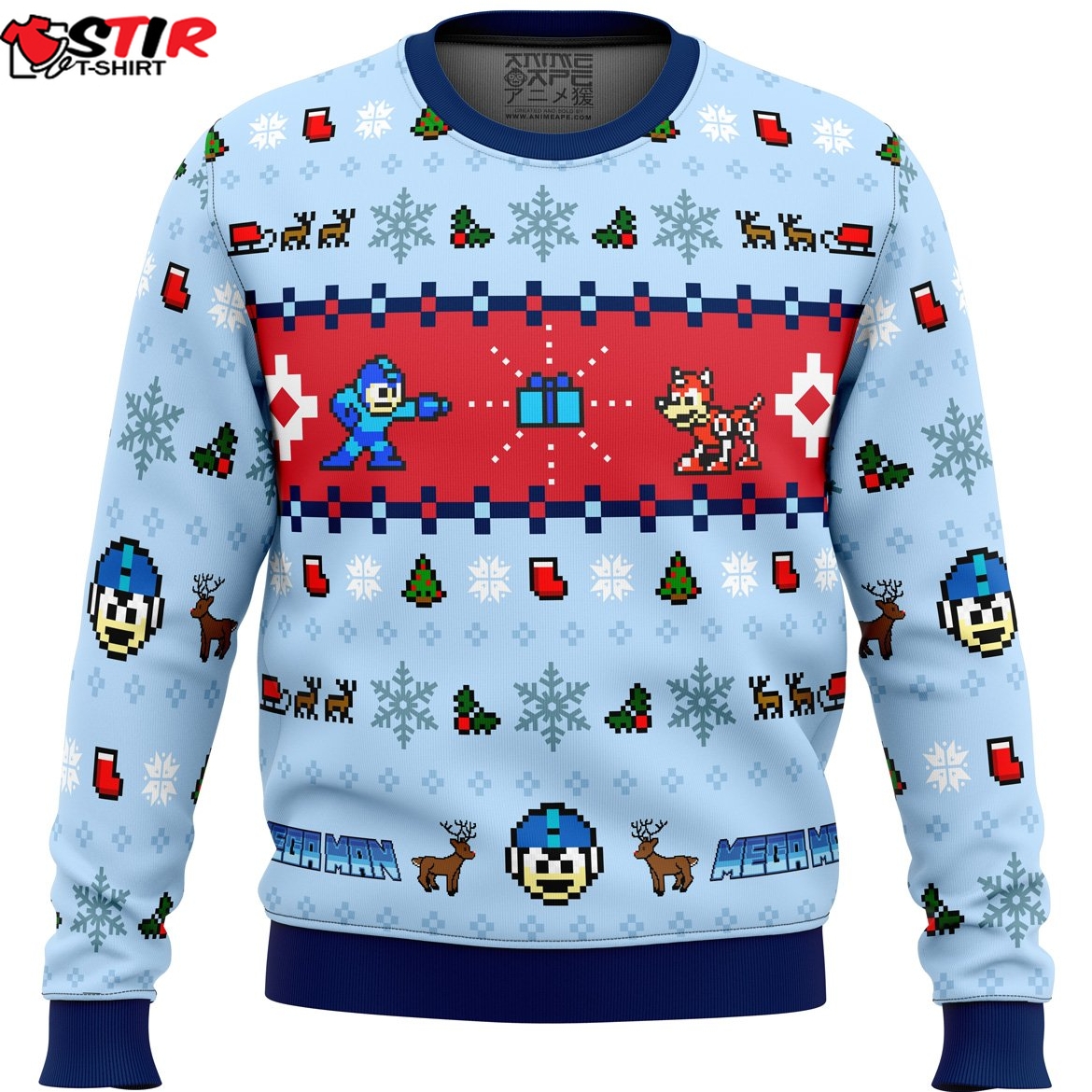 Mega Man Mega Holiday Ugly Christmas Sweater Stirtshirt