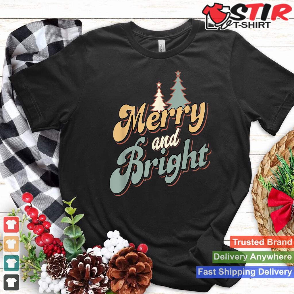 Merry And Bright Christmas Women Girls Kids Merry And Bright Shirt Hoodie Sweater Long Sleeve