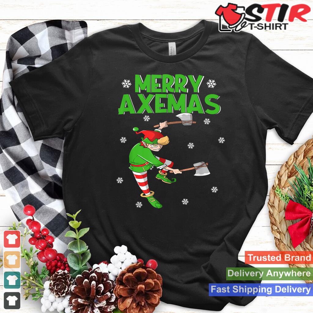 Merry Axemas Elf Axe Throwing Christmas