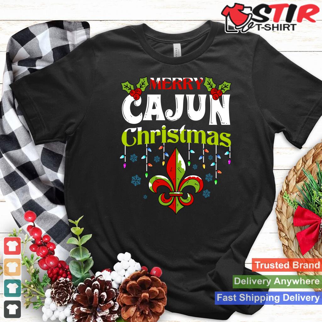 Merry Cajun Christmas New Orleans Louisiana Bayou Xmas Long Sleeve Shirt Hoodie Sweater Long Sleeve