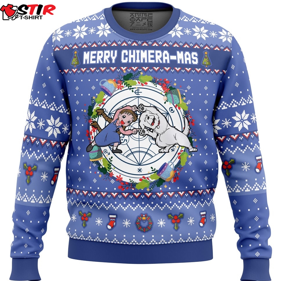 Merry Chimera Mas Fullmetal Alchemist Christmas Sweater Stirtshirt