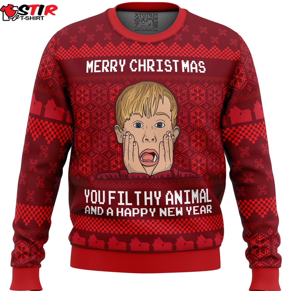 Merry Christmas Home Alone Ugly Christmas Sweater Stirtshirt
