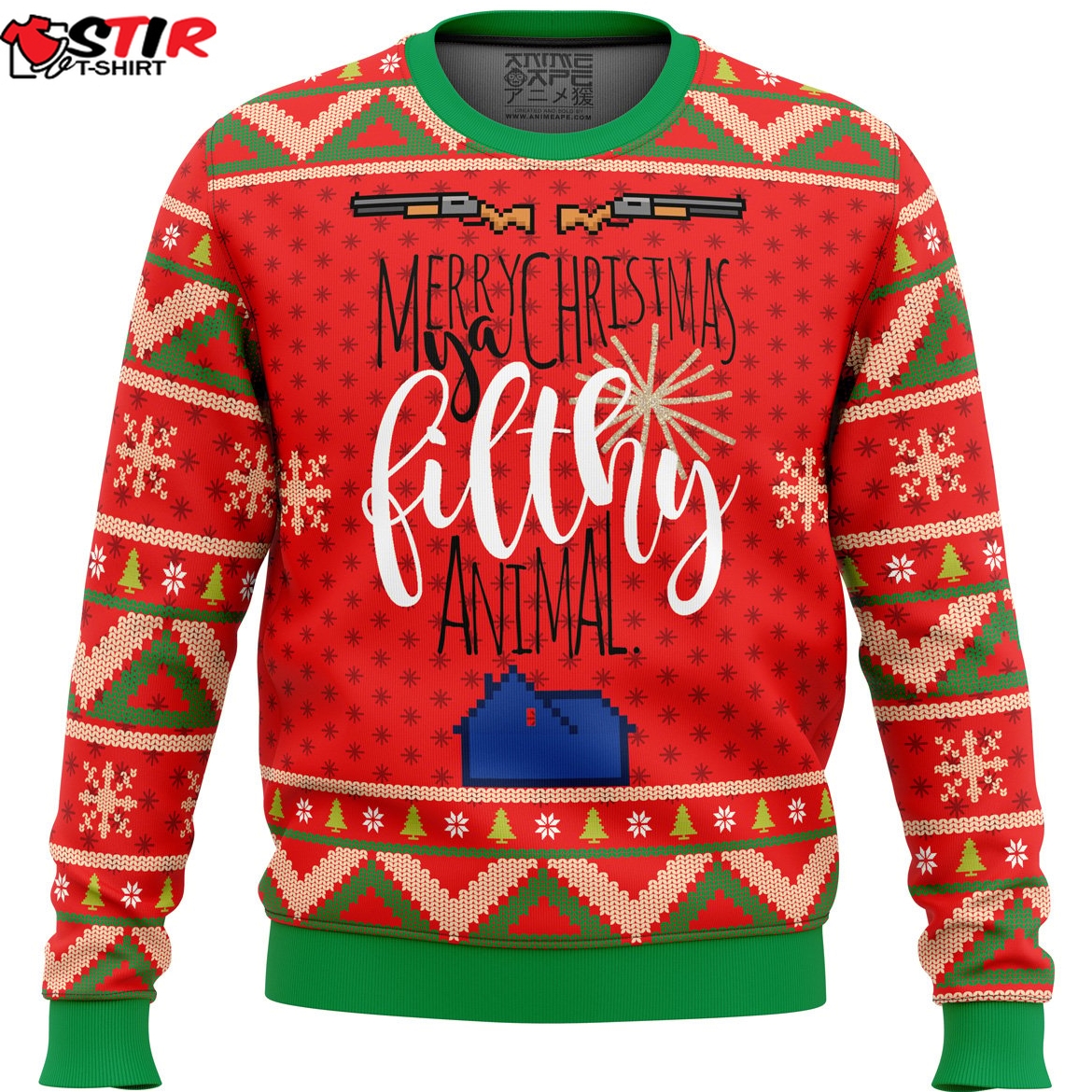 Merry Christmas Ya Filthy Animal Ugly Christmas Sweater Stirtshirt