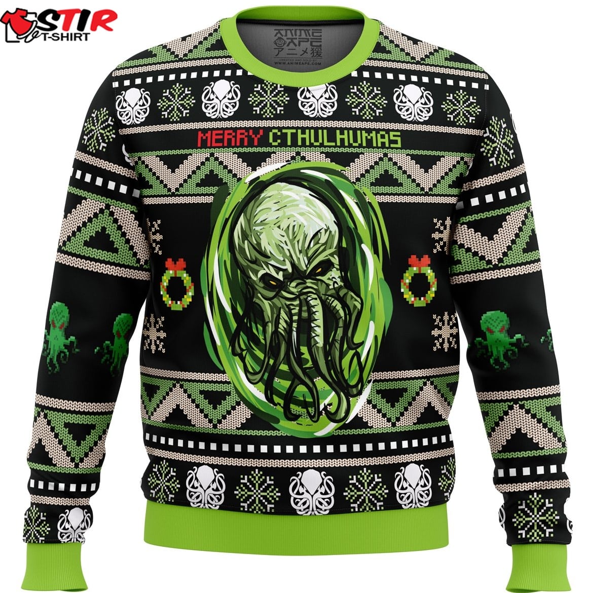 Merry Cthulhumas Cthulhu Ugly Christmas Sweater Min Stirtshirt