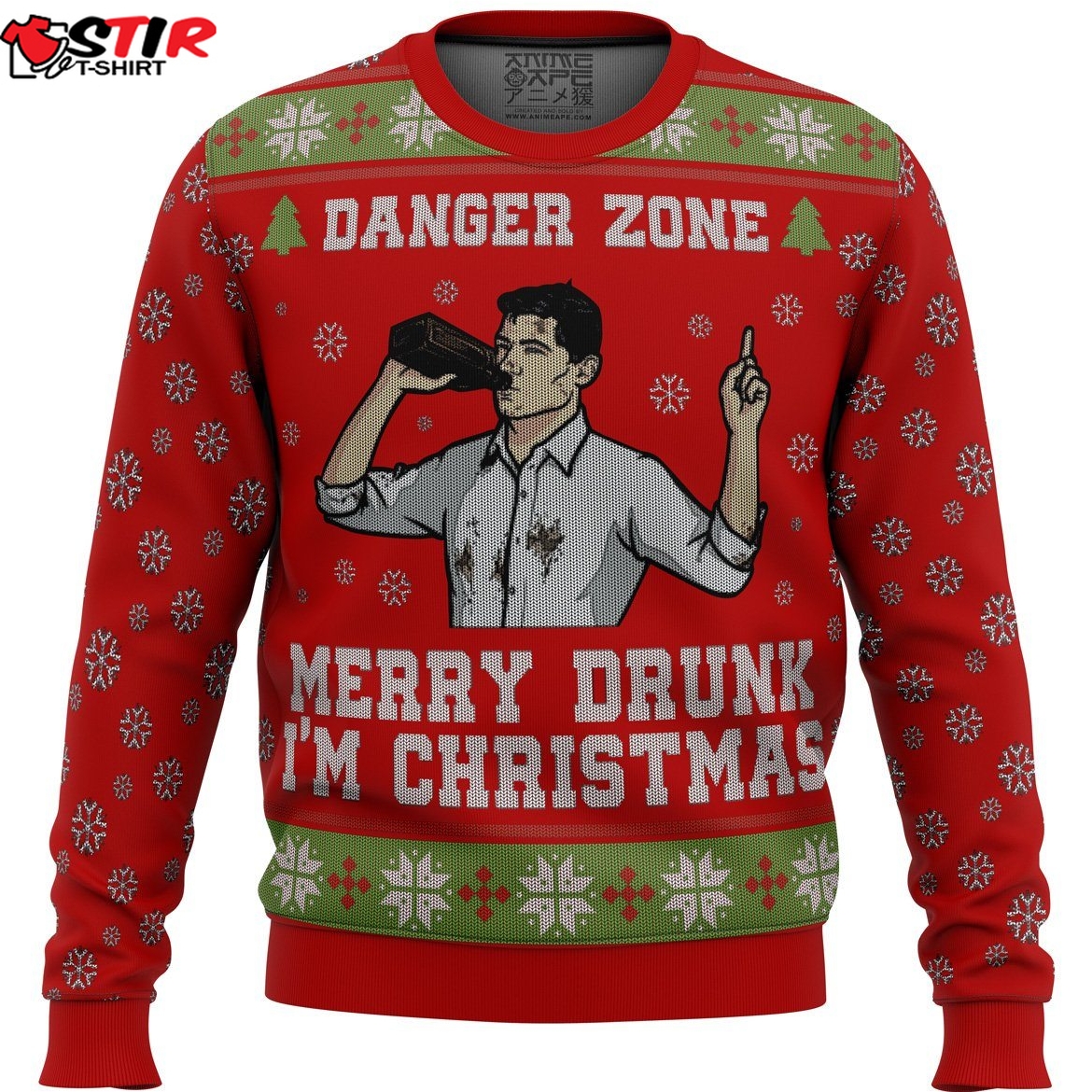 Merry Drunk IM Christmas Sterling Archer Ugly Christmas Sweater Stirtshirt