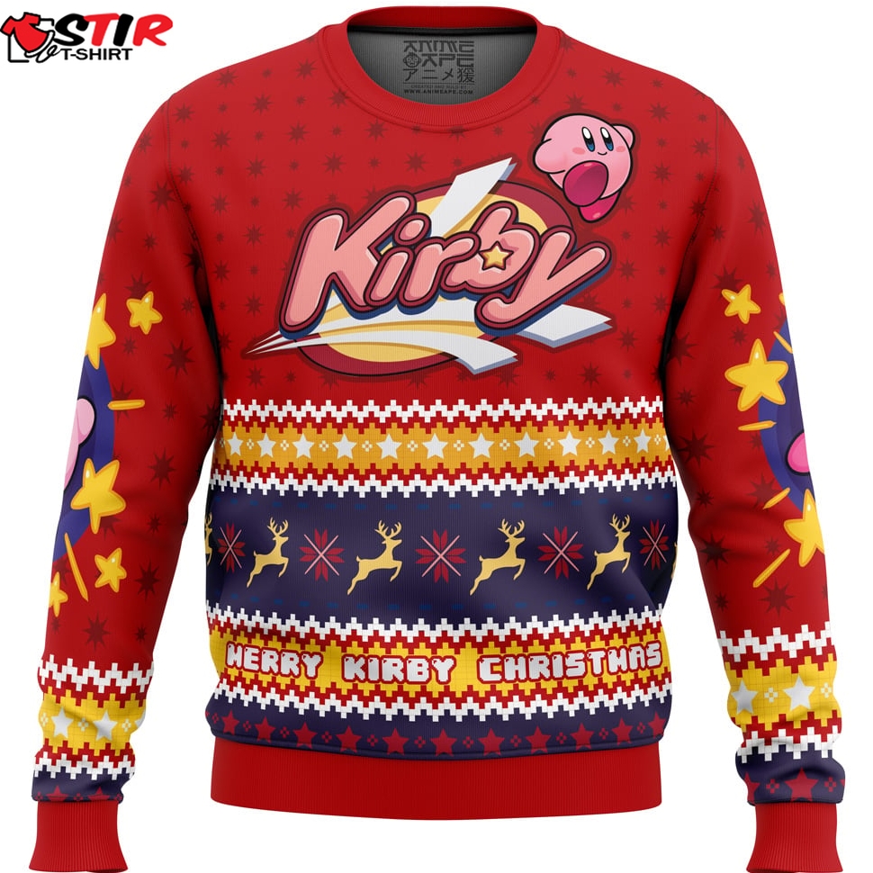 Merry Kirby Christmas Kirby Ugly Christmas Sweater Stirtshirt