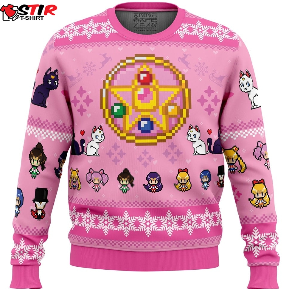 Merry Senshi Sailor Moon Ugly Christmas Sweater Stirtshirt