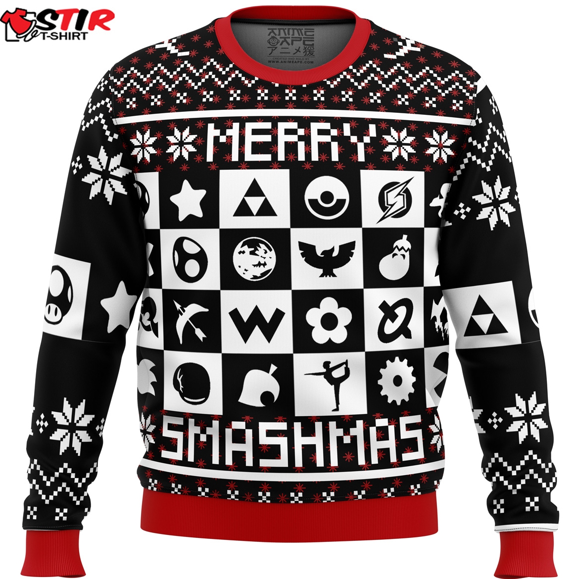 Merry Smashmas Super Smash Bros Ugly Christmas Sweater Stirtshirt