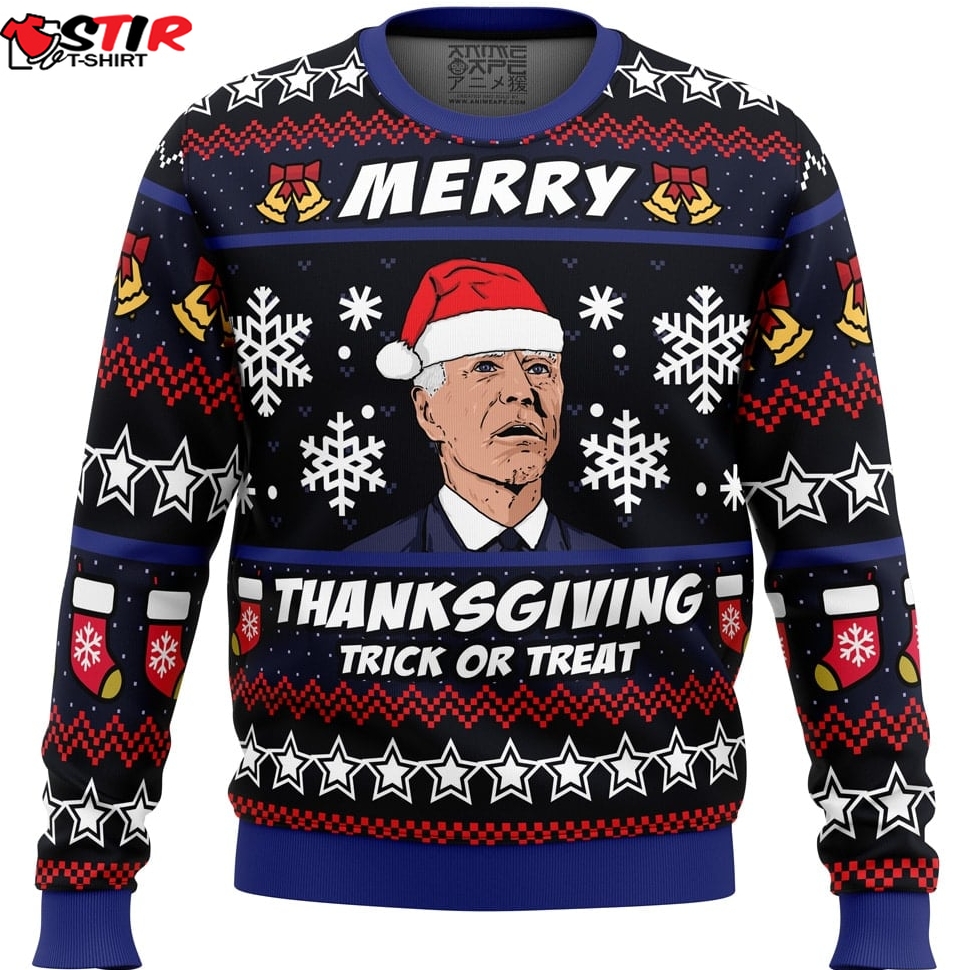 Merry Thanksgiving Biden Ugly Christmas Sweater Stirtshirt