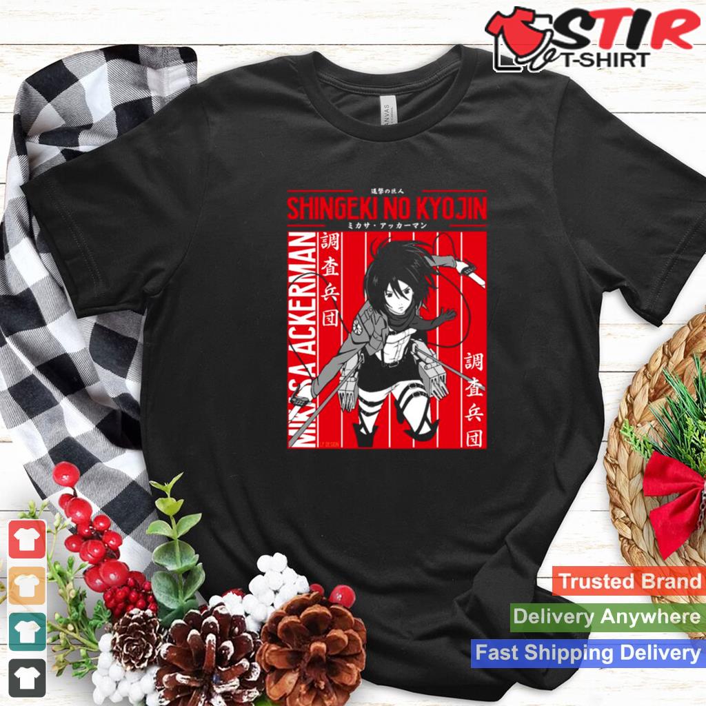 Mikasa Ackerman Anime Japanese Style Attack On Titan Shirt TShirt Hoodie Sweater Long