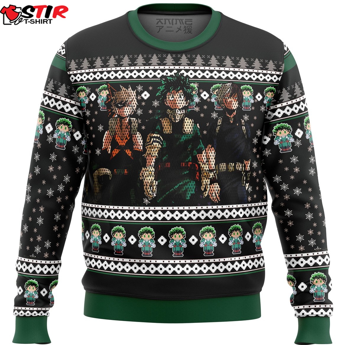 My Hero Academia Top 3 Ugly Christmas Sweater Stirtshirt