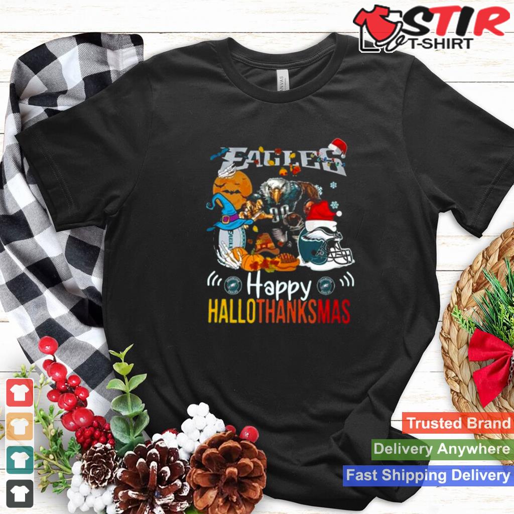 Ncaa Philadelphia Eagles Mascot Happy Hallothanksmas Shirt TShirt Hoodie Sweater Long