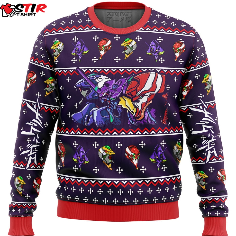 Neon Genesis Evangelion Evas Ugly Christmas Sweater Stirtshirt