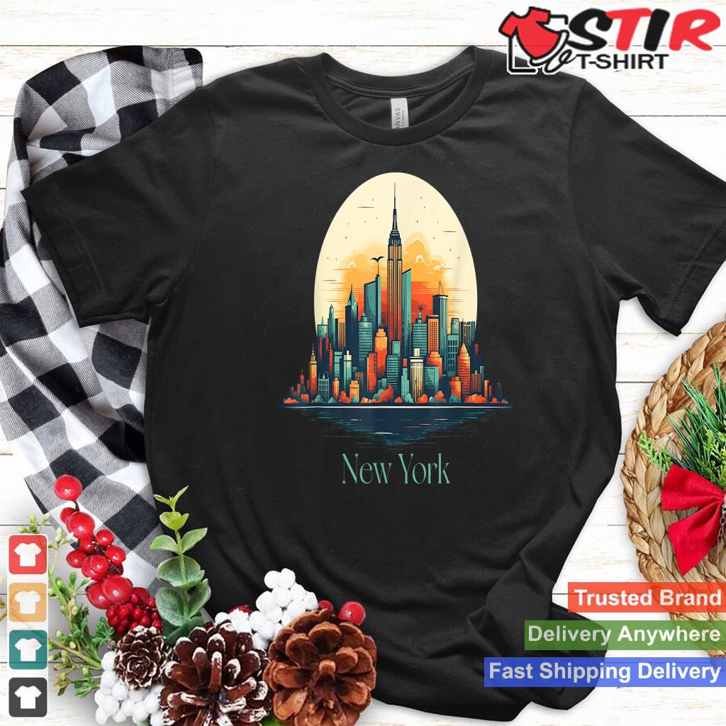 New York City Downtown Skyline Statue Of Liberty Nyc Shirt Hoodie Sweater Long Sleeve