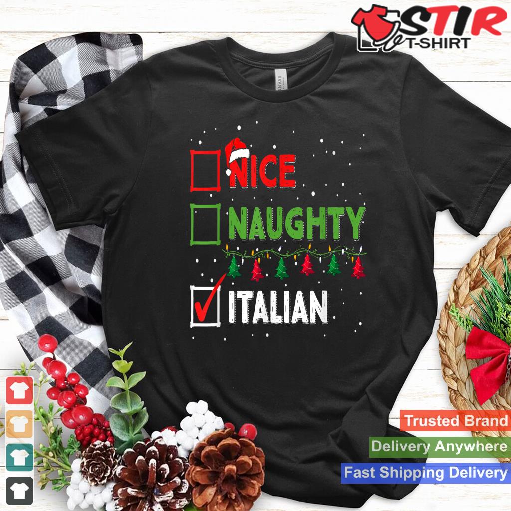 Nice Naughty Italian Funny Christmas List Santa Hat