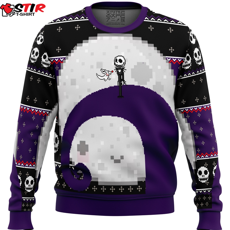 Nightmare Before Christmas Jack Moon Ugly Christmas Sweater Stirtshirt