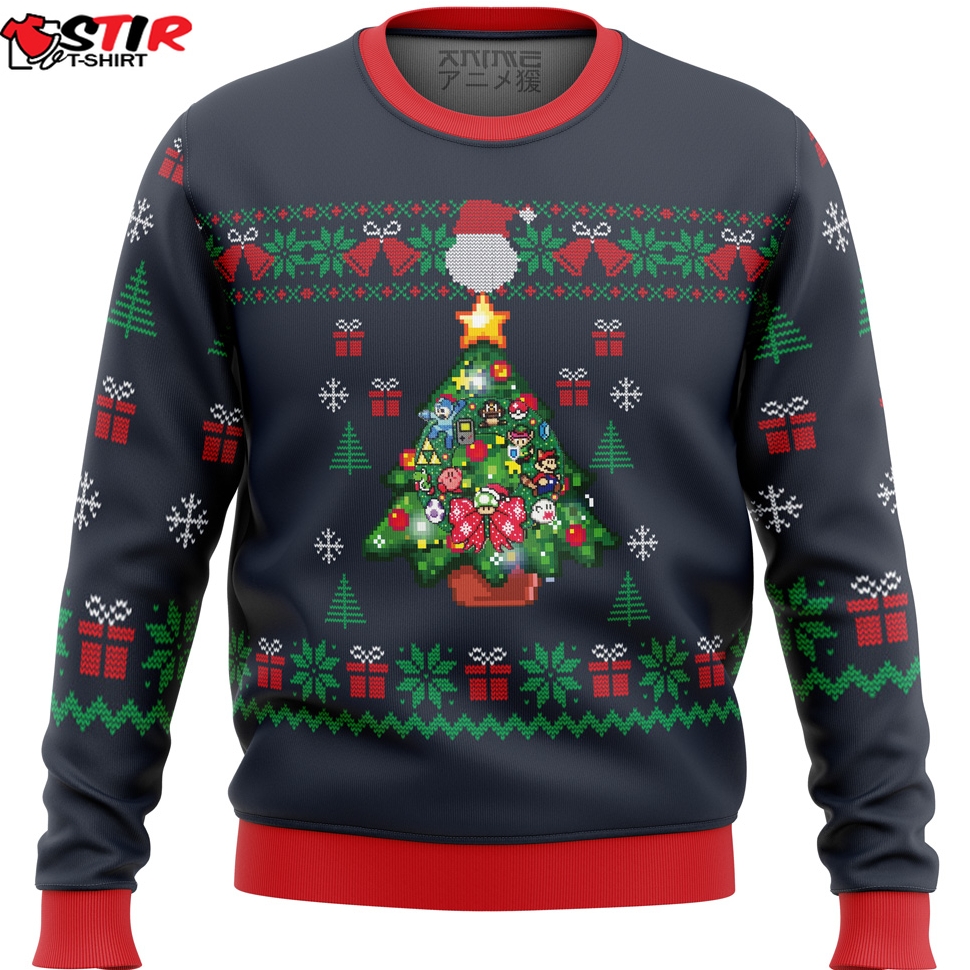 Nintendo Tree Ugly Christmas Sweater Stirtshirt
