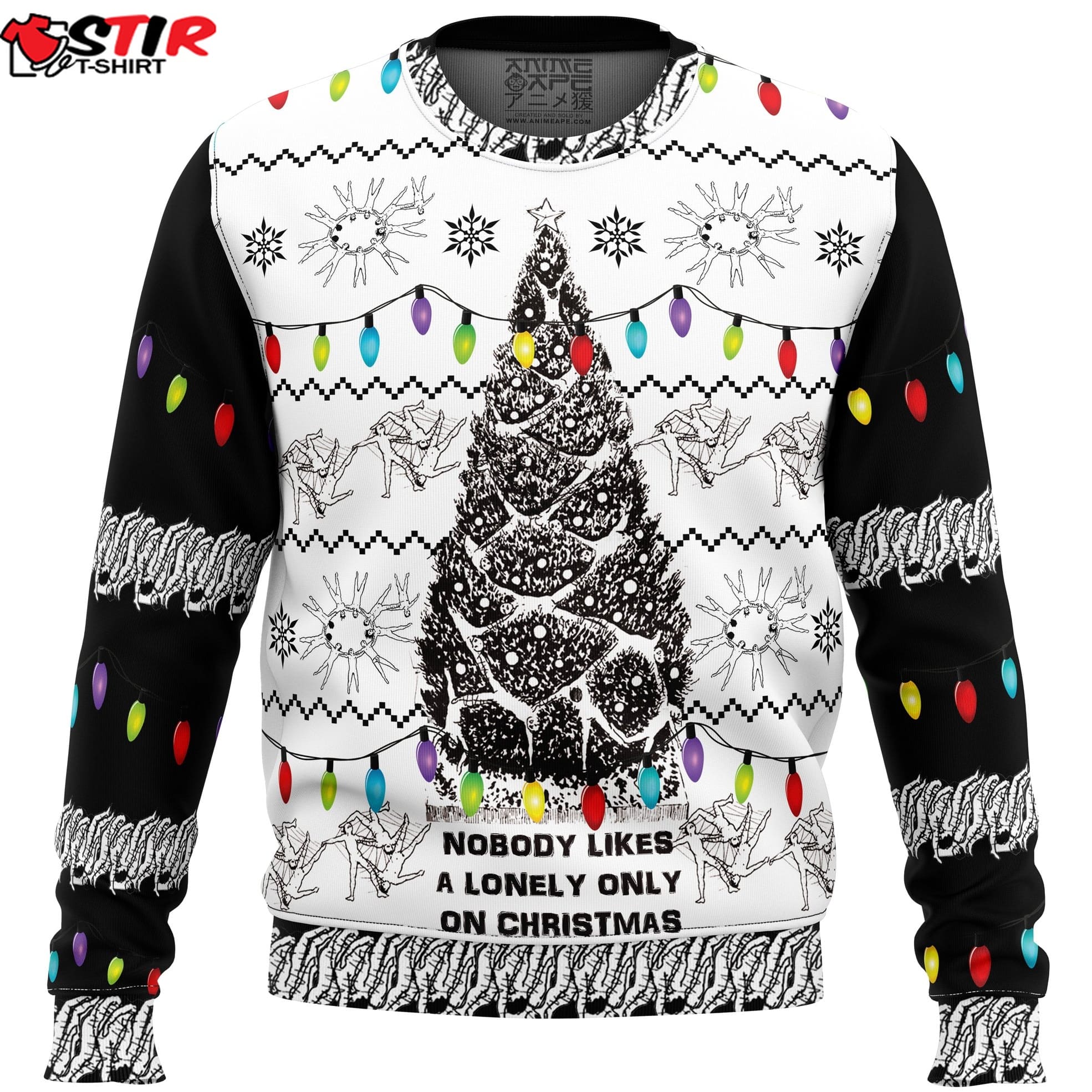 Nobody Likes A Lonely Only Army Of One Junji Ito Ugly Christmas Sweater Stirtshirt
