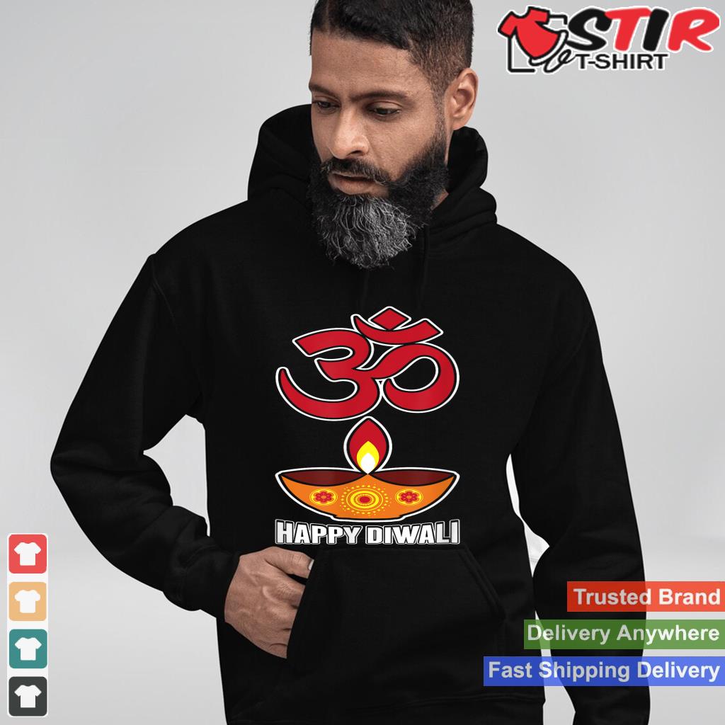 Om And Candle Happy Diwali Hindu Festival Holiday_1 Shirt Hoodie Sweater Long Sleeve