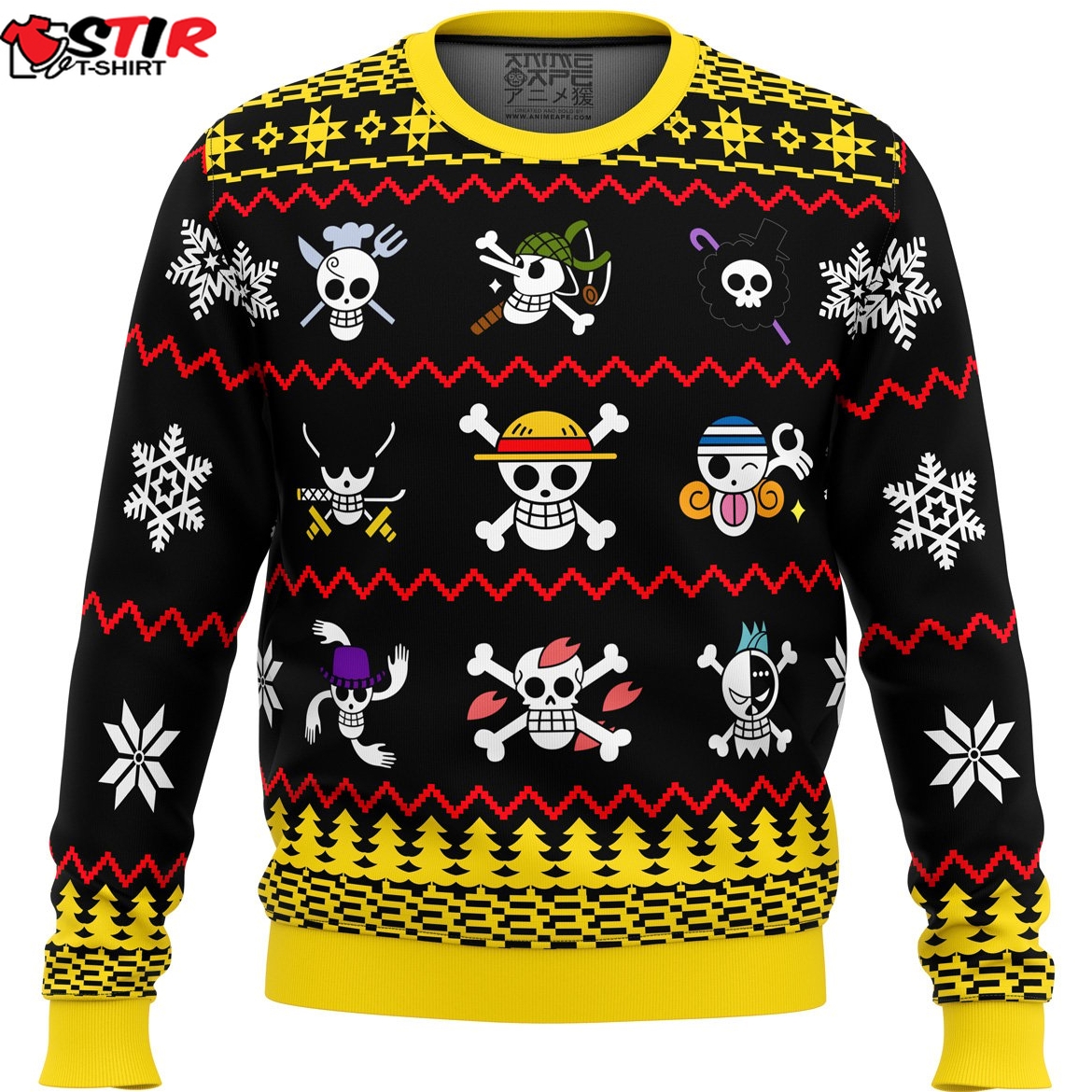 One Piece One Piece Flags Ugly Christmas Sweater Stirtshirt