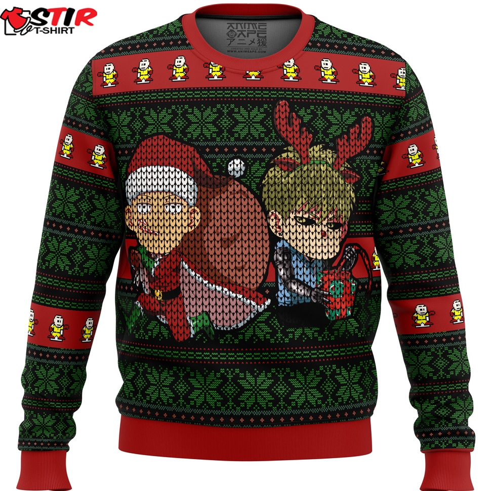 One Punch Man Holiday Ugly Christmas Sweater Stirtshirt