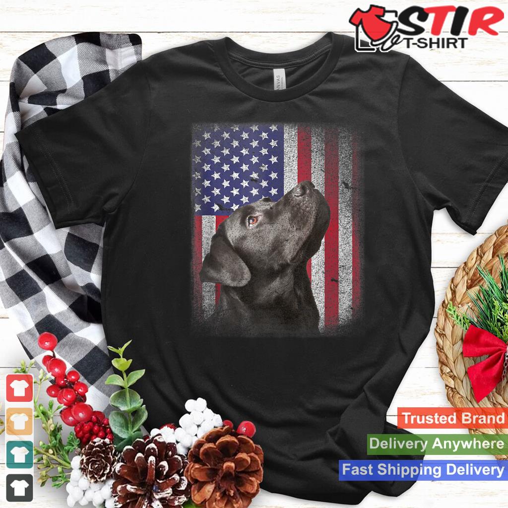 Patriotic Usa Flag Black Labrador For Lab Owners Tank Top Shirt Hoodie Sweater Long Sleeve