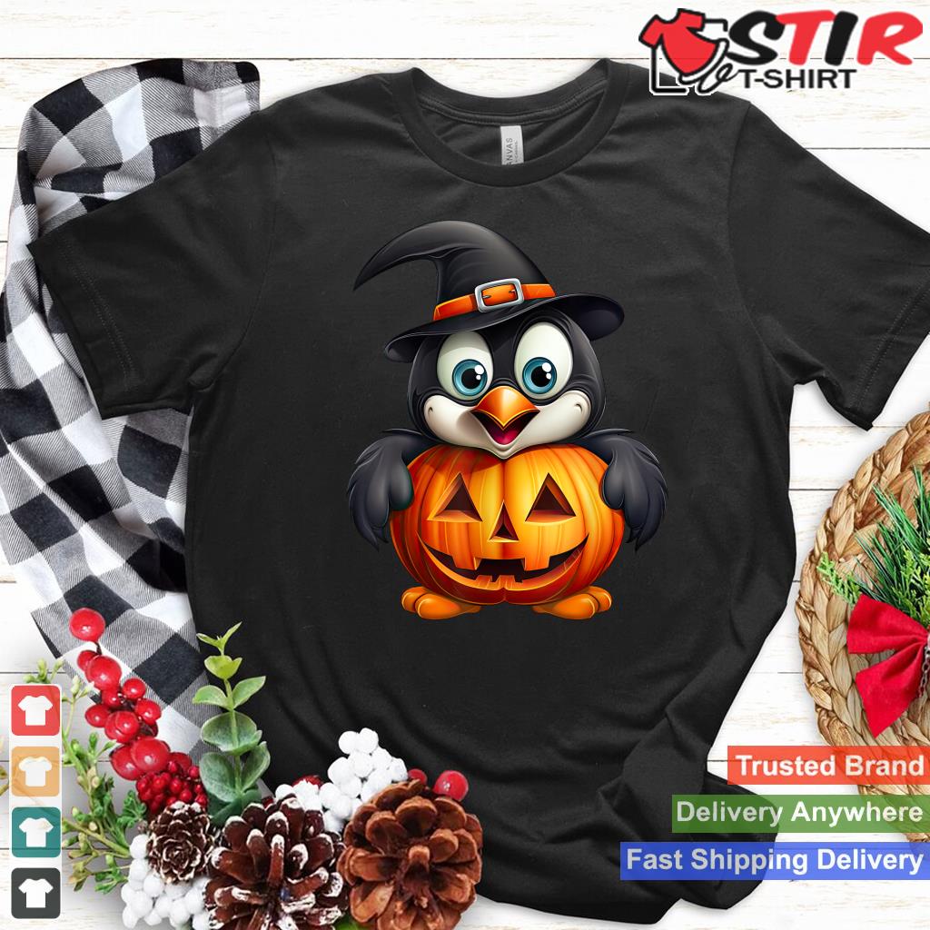 Penguin With Jack O Lantern Pumpkin Halloween Costume Shirt Hoodie Sweater Long Sleeve