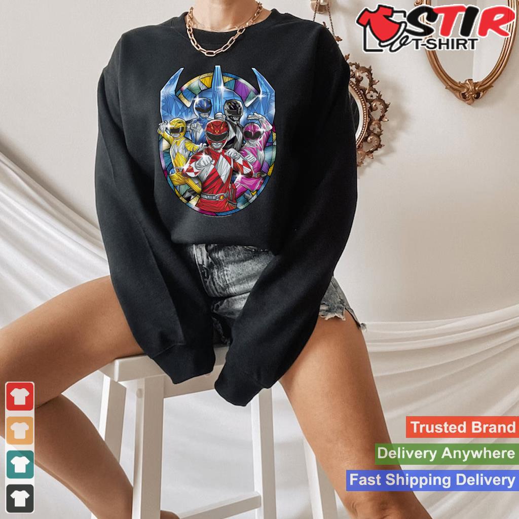 Power Rangers Stained Glass Action Pose Portrait Long Sleeve_1 Shirt Hoodie Sweater Long Sleeve