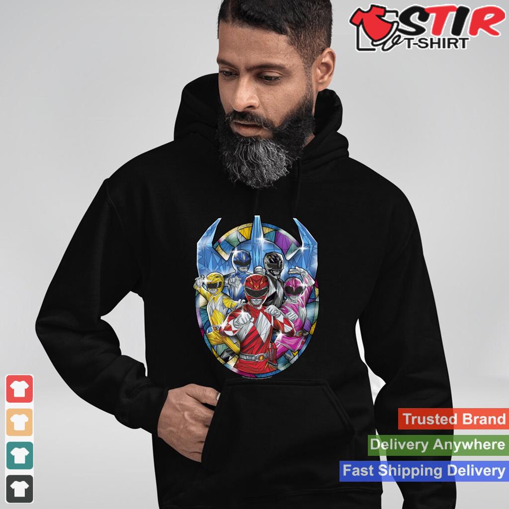 Power Rangers Stained Glass Action Pose Portrait Long Sleeve_1 Shirt Hoodie Sweater Long Sleeve