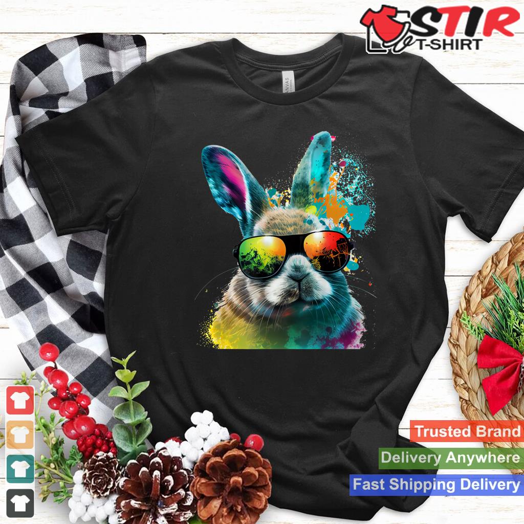 Rabbit Bunny Sunglasses_1 Shirt Hoodie Sweater Long Sleeve